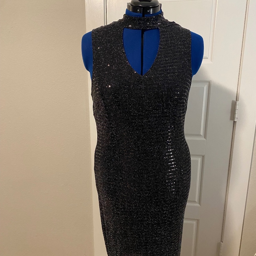 Shimmer Little Black Dress, Size 14
